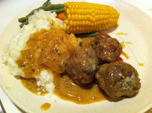 Meatballs in Creamy Turmeric Mustard Sauce