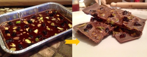 Chocolate Cherry Pistachio Bark