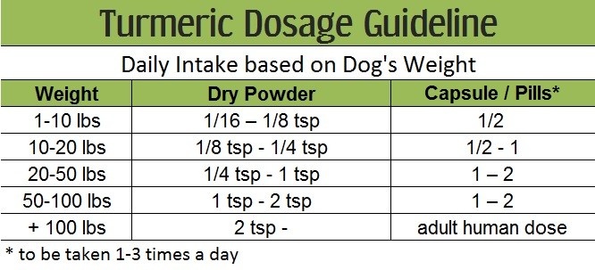Turmeric dosage for dogs