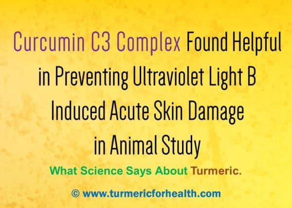 curcumin c3 complex ans acute skin damage