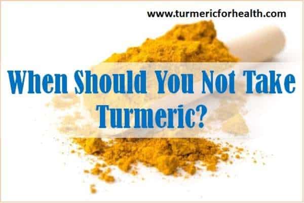 precautions associated with turmeric